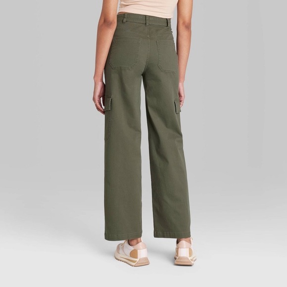 - ⭐️ ✨NWT wild fable cargo green pants for women 32 inch inseam wide leg ✨XXL - Picture 3 of 7